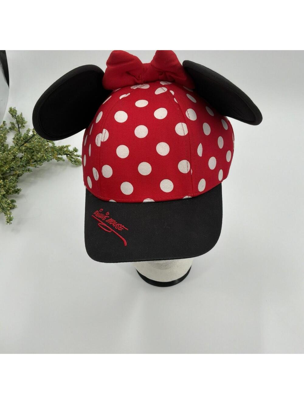 Disney Parks Minnie Mouse Ears Baseball Cap Red Size Youth